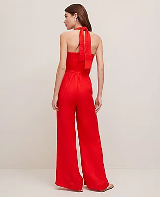 Ann Taylor Linen Blend Halter Jumpsuit sold by Ann Taylor product image thumbnail 2