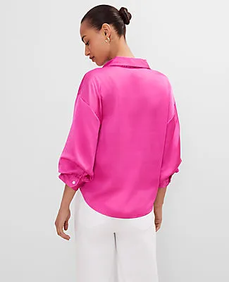 Ann Taylor Petite Blouson Sleeve Shirt sold by Ann Taylor product image thumbnail 2