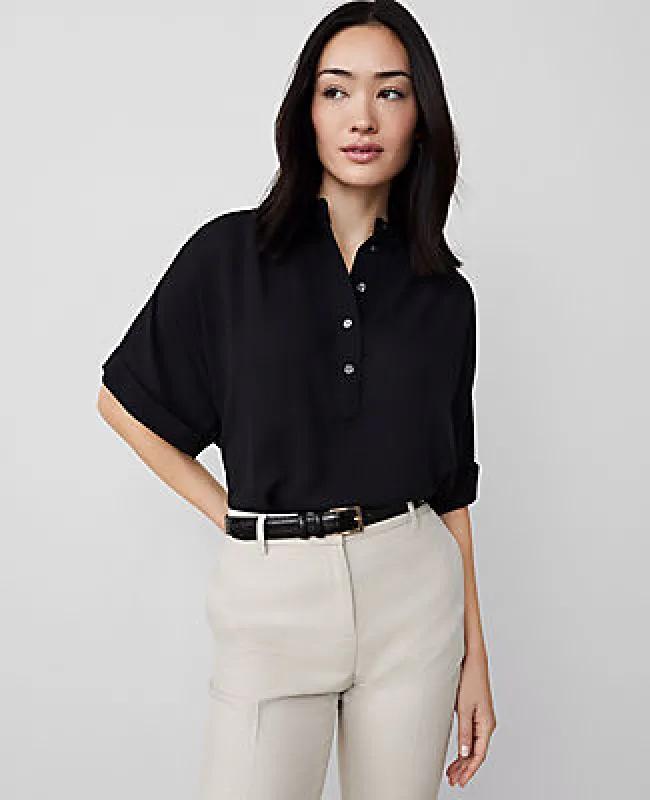 Ann Taylor Mock Neck Popover Top sold by Ann Taylor