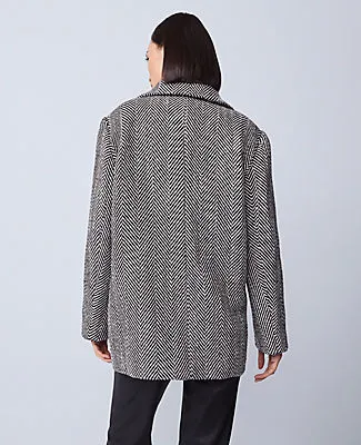 Ann Taylor Herringbone Double Breasted Peacoat sold by Ann Taylor product image thumbnail 3