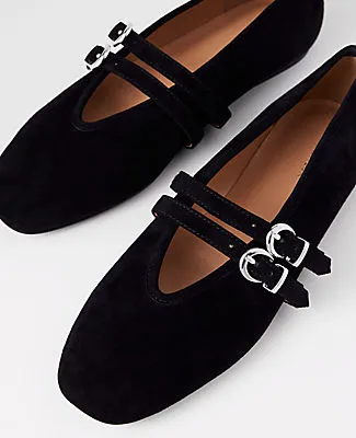 Ann Taylor Buckled Suede Ballet Flat sold by Ann Taylor product image thumbnail 2