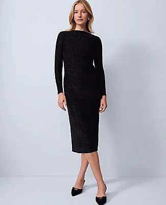 Ann Taylor Velvet Dot Midi Dress sold by Ann Taylor