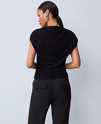 Ann Taylor Velvet Dot Draped Shell Top sold by Ann Taylor product image thumbnail 2
