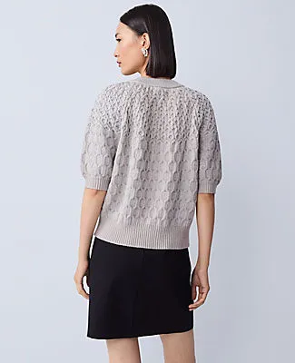 Ann Taylor Shimmer Cable Sweater Tee sold by Ann Taylor product image thumbnail 2