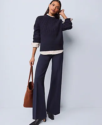Ann Taylor Weekend Collection Easy Perfect Wide Leg Pant in Ponte sold by Ann Taylor