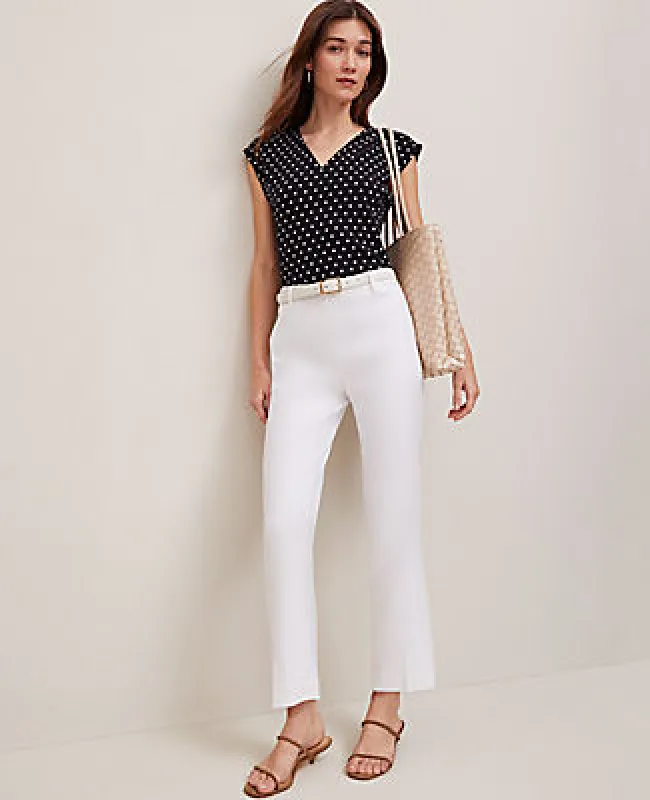 Ann Taylor The Eva Ankle Pant in Linen Blend sold by Ann Taylor