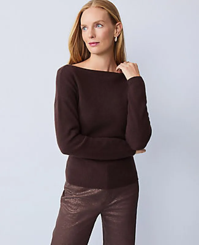 Ann Taylor Cashmere Off-The-Shoulder Sweater sold by Ann Taylor