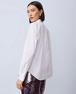 Ann Taylor Embellished Relaxed Perfect Shirt sold by Ann Taylor product image thumbnail 2