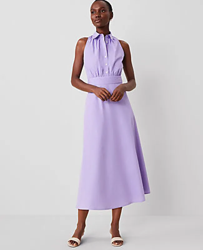 Ann Taylor Petite Sleeveless Flare Shirtdress sold by Ann Taylor