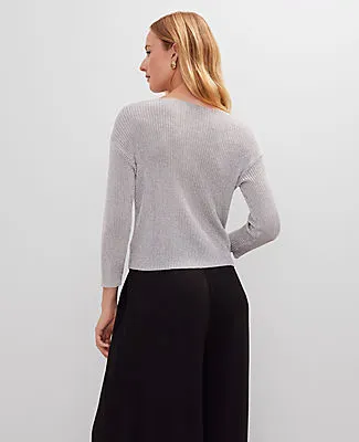 Ann Taylor Metallic Ribbed Sweater sold by Ann Taylor product image thumbnail 2