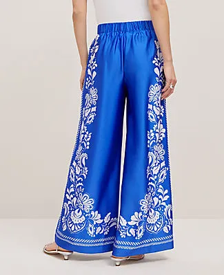 Ann Taylor The Easy Palazzo Pant in Paisley Satin sold by Ann Taylor product image thumbnail 3