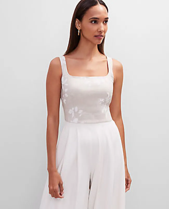 Ann Taylor Floral Linen Blend Tank Top sold by Ann Taylor