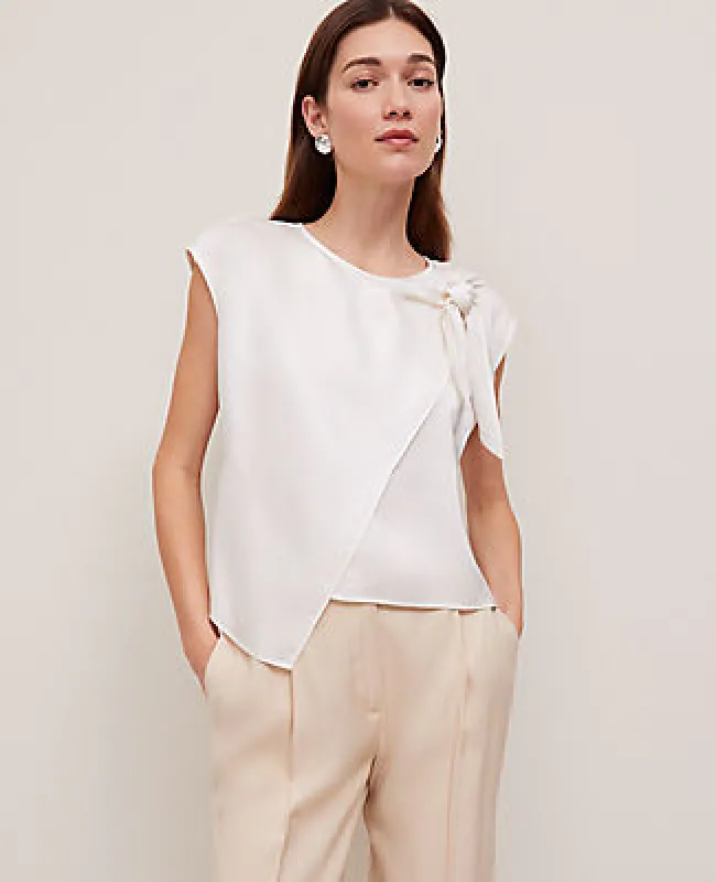 Ann Taylor Asymmetric Tie Top sold by Ann Taylor
