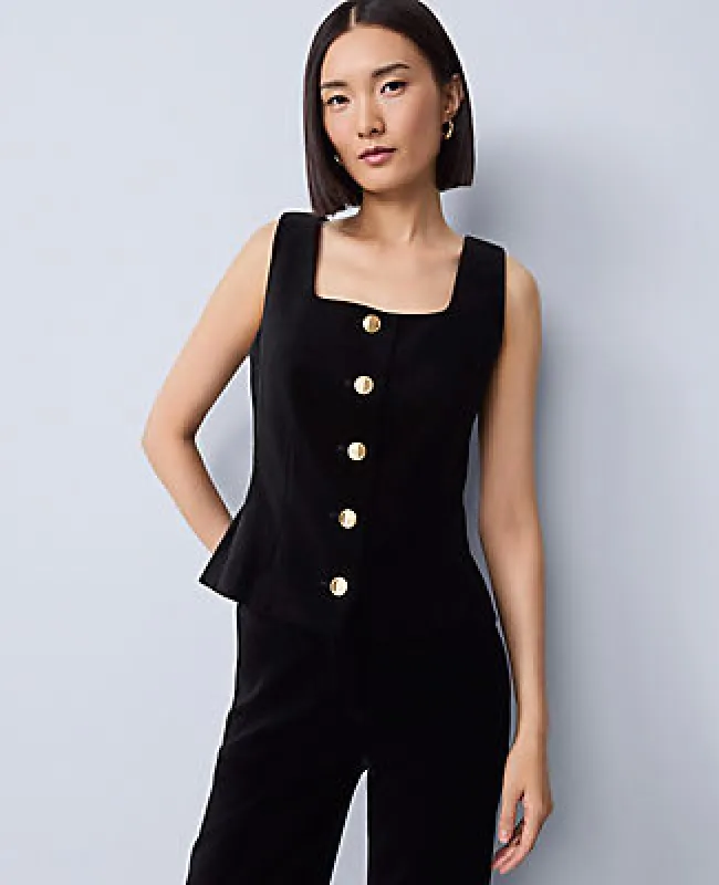 Ann Taylor Velvet Square Neck Vest sold by Ann Taylor