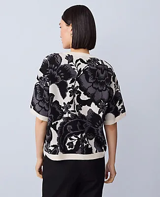 Ann Taylor Floral Jacquard Sweater Tee sold by Ann Taylor product image thumbnail 2