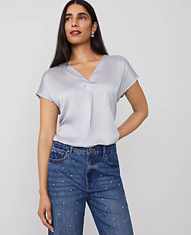 Ann Taylor Pleat Front Top sold by Ann Taylor