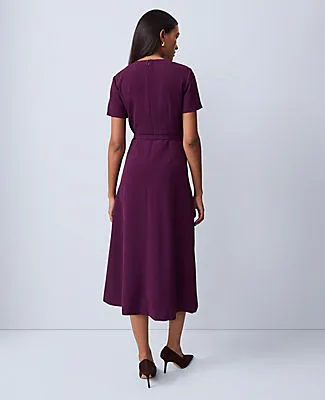 Ann Taylor Petite Belted Crew Neck Midi Dress sold by Ann Taylor product image thumbnail 2