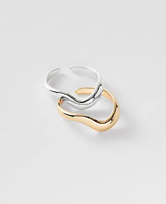 Ann Taylor Mixed Metal Ring Set sold by Ann Taylor