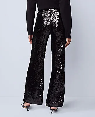 Ann Taylor The Perfect Wide-Leg Pant in Sequin sold by Ann Taylor product image thumbnail 3