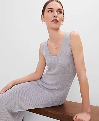 Ann Taylor Petite Scoop Neck Metallic Dress sold by Ann Taylor product image thumbnail 3
