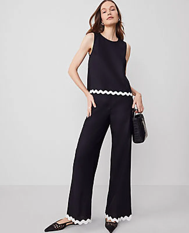 Ann Taylor The Wide-Leg Pant in Linen Blend sold by Ann Taylor