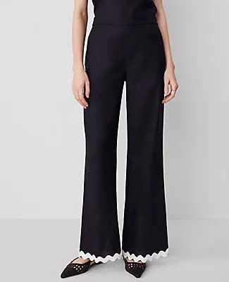 Ann Taylor The Wide-Leg Pant in Linen Blend sold by Ann Taylor product image thumbnail 2
