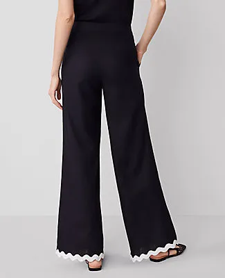 Ann Taylor The Wide-Leg Pant in Linen Blend sold by Ann Taylor product image thumbnail 3
