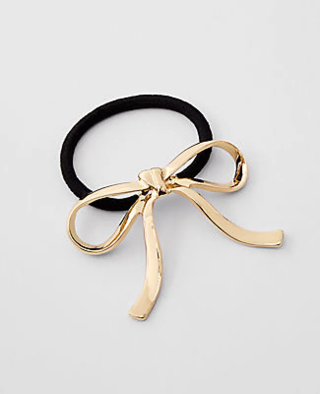 Ann Taylor Metal Bow Hair Tie sold by Ann Taylor