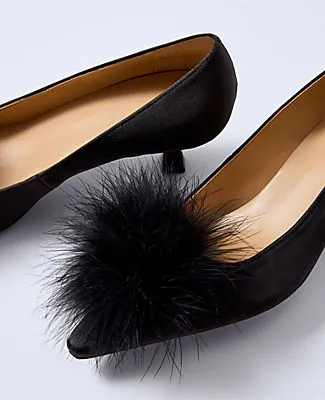 Ann Taylor Nip-Toe Kitten-Heel Suede Feather Pump sold by Ann Taylor product image thumbnail 2
