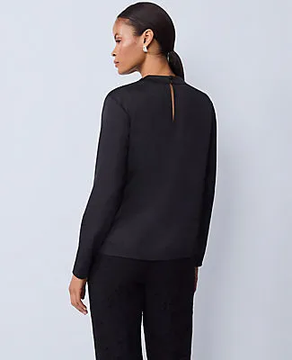 Ann Taylor Petite Asymmetric Satin Top sold by Ann Taylor product image thumbnail 2