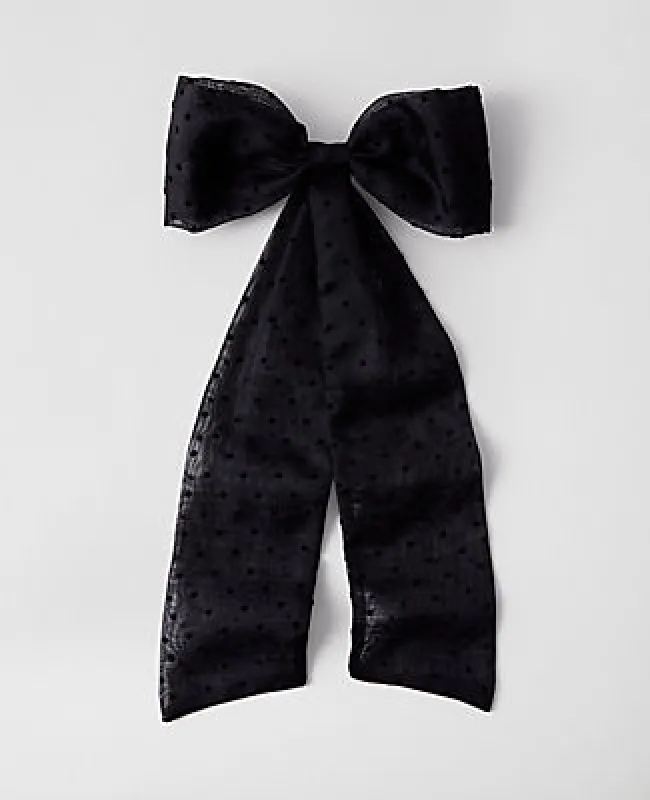 Ann Taylor Velvet Dot Hair Bow sold by Ann Taylor