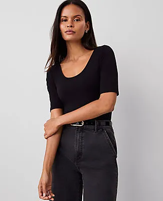 Ann Taylor Scoop Neck Elbow Sleeve Tee sold by Ann Taylor