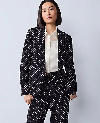 Ann Taylor The Petite Hutton Blazer in Dotted Crepe sold by Ann Taylor