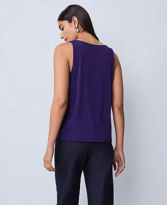 Ann Taylor Mixed Media V-Neck Shell Top sold by Ann Taylor product image thumbnail 2