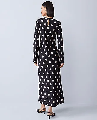 Ann Taylor Petite Dotted Satin Sheath Dress sold by Ann Taylor product image thumbnail 2