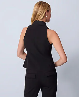 Ann Taylor The Petite Double Breasted Vest in Crepe sold by Ann Taylor product image thumbnail 2