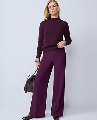 Ann Taylor The Petite Wide-Leg Pant in Fluid Crepe sold by Ann Taylor product image thumbnail 4