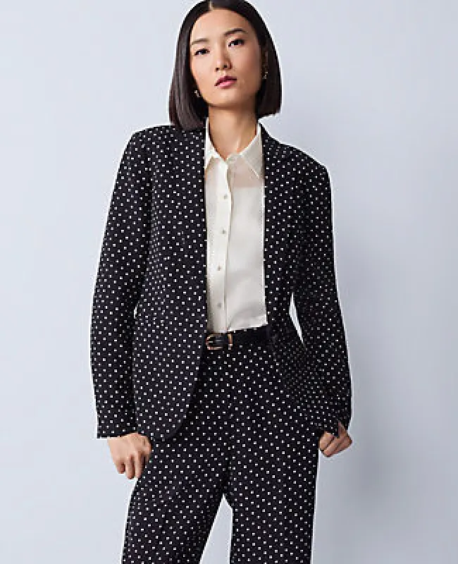 Ann Taylor The Hutton Blazer in Dotted Crepe sold by Ann Taylor