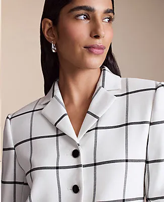 Ann Taylor The Petite Military Blazer Jacket in Windowpane sold by Ann Taylor product image thumbnail 5