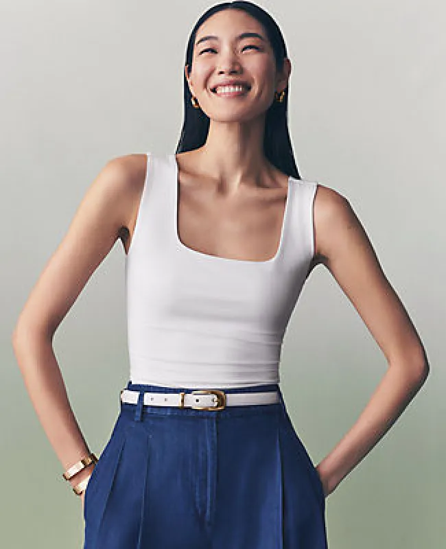 Ann Taylor Petite Square Neck Tank Top sold by Ann Taylor