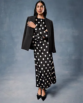 Ann Taylor Petite Dotted Satin Sheath Dress sold by Ann Taylor product image thumbnail 3