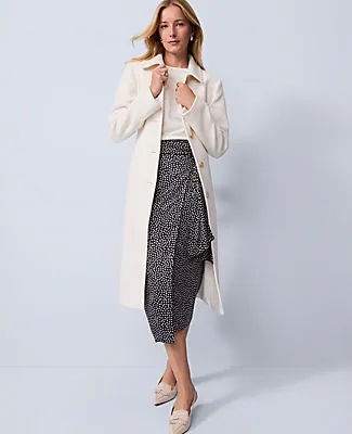 Ann Taylor Petite Dotted Side-Tie Satin Midi Skirt sold by Ann Taylor product image thumbnail 4
