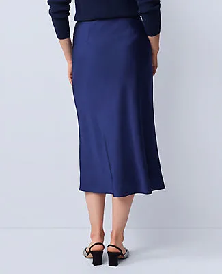Ann Taylor Satin Bias Midi Slip Skirt sold by Ann Taylor product image thumbnail 3