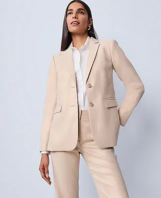 Ann Taylor The Petite Greenwich Blazer in Metallic Jacquard sold by Ann Taylor