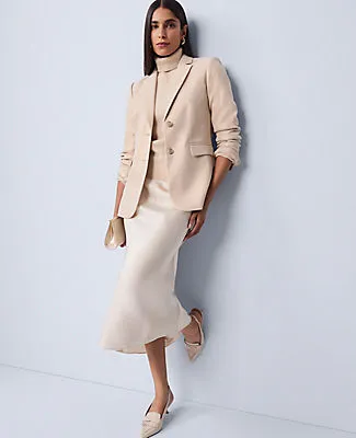 Ann Taylor The Petite Greenwich Blazer in Metallic Jacquard sold by Ann Taylor product image thumbnail 3