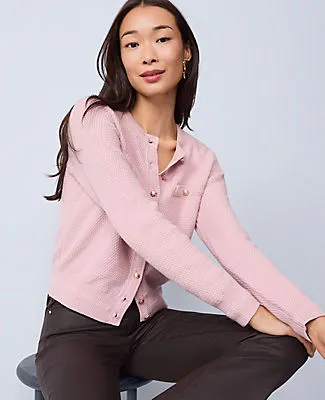 Ann Taylor Petite Textured Cardigan sold by Ann Taylor product image thumbnail 3