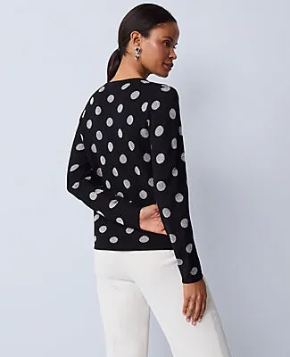 Ann Taylor Petite Dotted Essential Crew Neck Sweater sold by Ann Taylor product image thumbnail 2