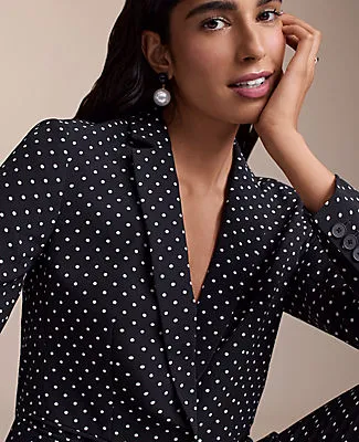 Ann Taylor The Hutton Blazer in Dotted Crepe sold by Ann Taylor product image thumbnail 3