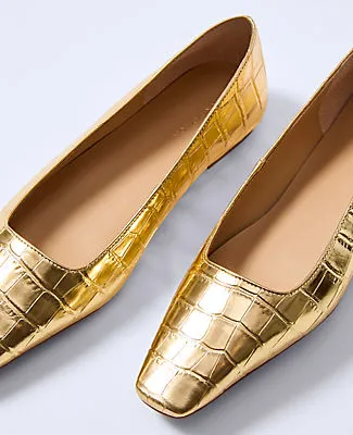 Ann Taylor Metallic Croco Flat sold by Ann Taylor product image thumbnail 2