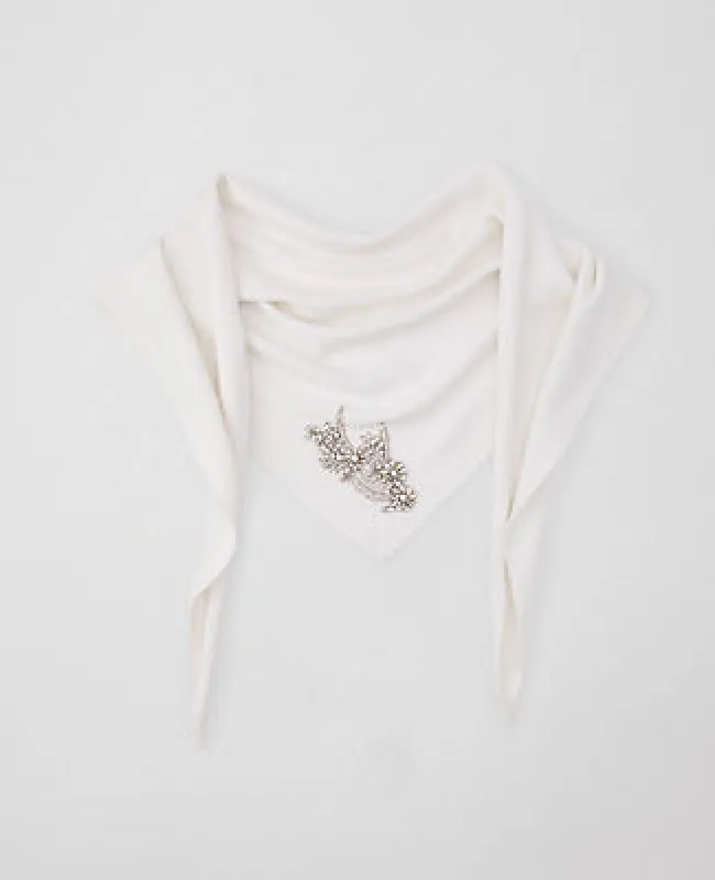 Ann Taylor Embellished Triangle Scarf sold by Ann Taylor
